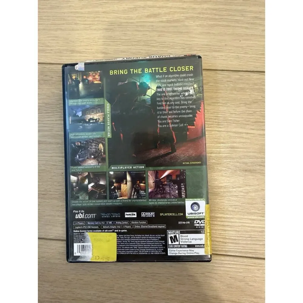 Tom Clancy's Splinter Cell: Chaos Theory Sony PlayStation 2